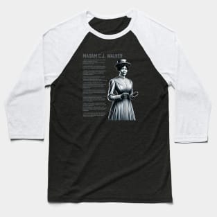 Madam C.J. Walker - Black History Legend Baseball T-Shirt